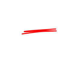 Red brush stroke underline