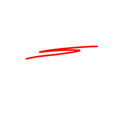 Red brush stroke underline