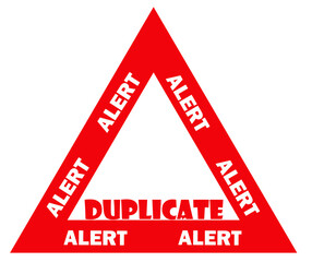 Bold red text "Alert" on a white background, ideal for emergency notifications, warnings, online security alerts, scam warnings, or urgent digital messages.