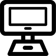 computer monitor with blank screen