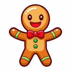 gingerbread man isolated on white