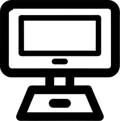 computer monitor with blank screen