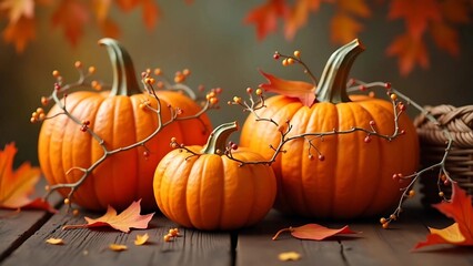 Autumn Harvest Pumpkin Wallpaper Vibrant Fall Scene for Desktop and Mobile
