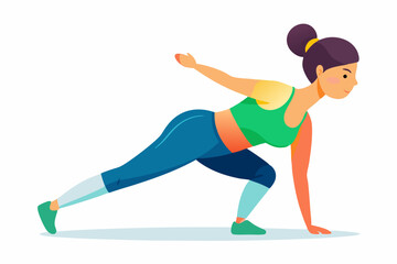 Fototapeta premium woman doing yoga exercise