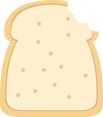 vector illustration silce loaf bread bitten food