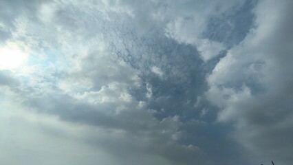 Cloudy Sky with Glimpses of Sun