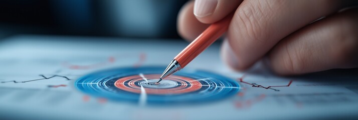 Analysis of market trends using visual data representation in a professional setting