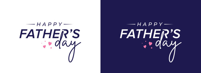 Happy Father’s Day logo design vector template. Father's Day, love, heart, vector design