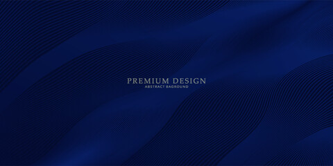 Premium background design with diagonal dark blue line pattern. Vector template for digital luxury banner, invitation, voucher, certificate. Eps10