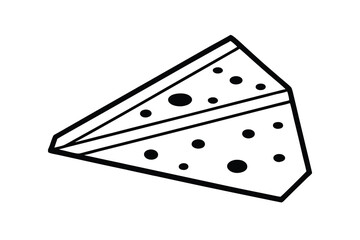 Two slices of delicious pizza cartoon illustration