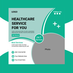 medical and health care social media post design