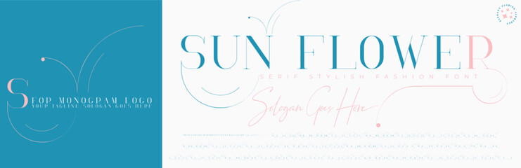  Serif Fashion Stylish Display Bold Font alphabet