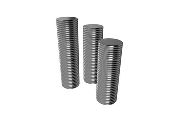 stack of silver coins png