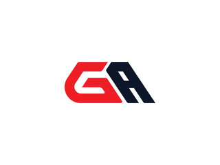 AG letter logo design. Vector GA logo, Letter GA,  Initial letter AG uppercase monogram logo.