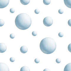 Seamless pattern of soft white pearls arranged in an elegant and minimalistic design. Hand-painted in a delicate, clean style perfect for textiles, packaging, or backgrounds