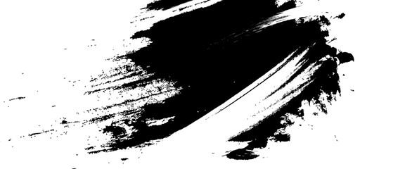 Vector grunge brush strokes texture rough black scratches for paint splatter template design.