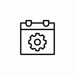 calendar settings icon sign vector