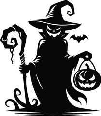 Ghost monster character halloween celebration vector illustration isolated on white background