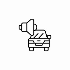car megaphone icon sign vector