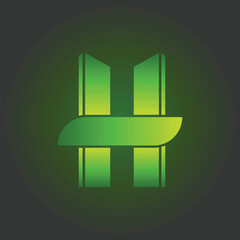 Letter H Logo Simple Colorful For Brand, Business, Social Media