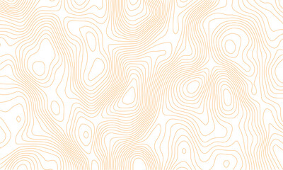 Fototapeta premium Abstract gold topographic lines on a green background. Golden line waves topographical design. Geographic mountain contours Vector Illustration.