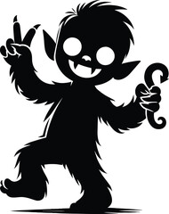 Ghost monster character halloween celebration vector illustration isolated on white background