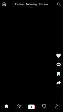 Animated TikTok For You Overlay - Social Media Elements (Black Background) For You and Following - Reel and Feed Layout Template &ndash; Tik Tok Discovery Feed Explore For You & Profile Mockup
