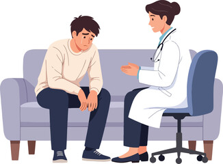 Doctor or Therapist Providing Empathy and Support to a Distressed Patient.