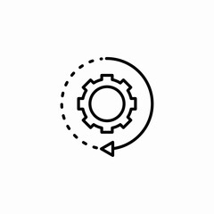 gear process icon sign vector