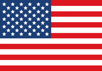 Naklejka premium Flag of America. National flag of the USA. Vector illustration.