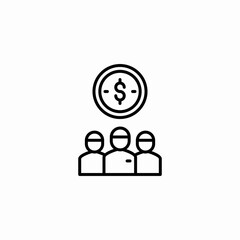 money team icon sign vector