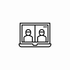 online meeting icon sign vector