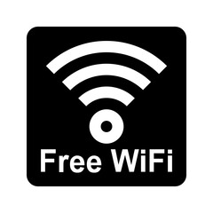 Wifi free glyph icon for hospitality, perfect for hotel or travel design.