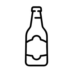 beer bottle isolated on white