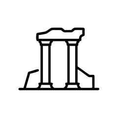 ancient greek column isolated