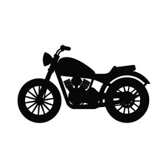 Obraz premium Autocycle silhouette on white background