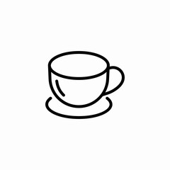 saucer cup icon sign vector