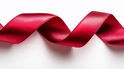 Red Shiny Satin Ribbon for Holiday Decoration