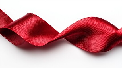 Red Satin Ribbon Texture for Elegant Crafting