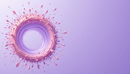 3d rendering of high speed vortex particles swirling on the left side, set against a soft lavender background, plenty of copy space on the right for text or graphics.