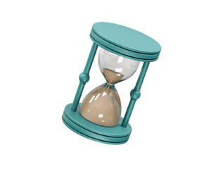 Hourglass icon 3d rendering illustration