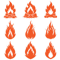 fire icons , fire icons set