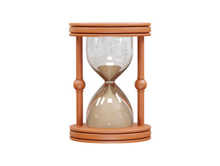 Hourglass icon 3d rendering illustration