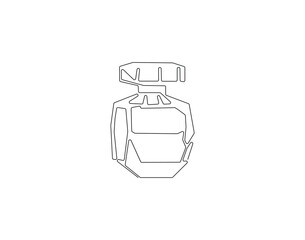 Perfume bottle outline drawing illustration. Continuous line draw of fresh aroma vector