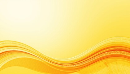 watercolor style 3d render of swirl spline line abstract background in bright yellow tones, subject positioned at the bottom with clear copy space at the top under pure brightness