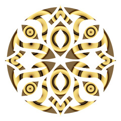 Obraz premium Gilded Islamic artistic design infused with traditional golden elements