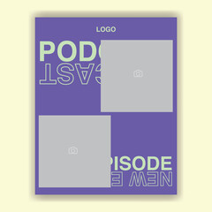 Template Aesthetic Feed Simple Modern Podcast