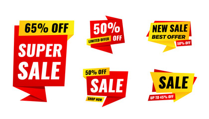 Discount sale labels vector template. Price Drop, big sale, final sale, flash sale background. Discount Promotion marketing poster design for web and Social.