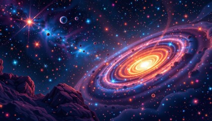 universe filled with stars, nebula