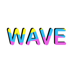 Creative and stylish text, Colorful abstract text  with fluid effect, Vibrant wavy text  on white background.